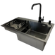 Комплект кухонної мийки Kraft&nbsp;HM&nbsp;- 7848ALB&nbsp;PVD&nbsp;(3.0/1.0 мм) SM1277 фото 1