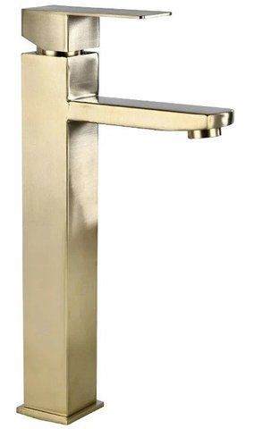 Змішувач для раковини (умивальника) MEXEN EMMA BRUSHED GOLD високий * MEX-71910-50 фото