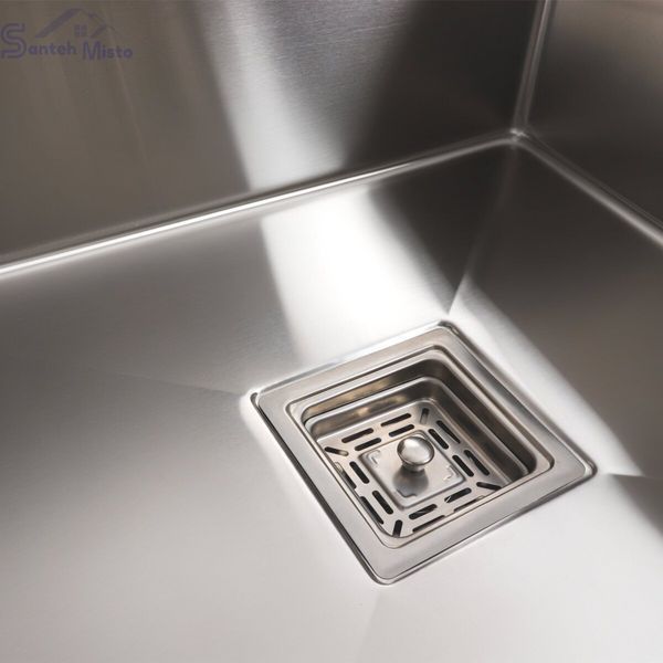 Кухонная мойка 78*50С R нержавейка Platinum Handmade (углубленная полка, 3.0/1.0 мм) 42178 фото