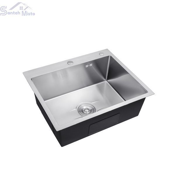 Комплект кухонной мойки Kroner KRP Derby - 6050HM Brush (2,5/0,5 мм) SM078 фото