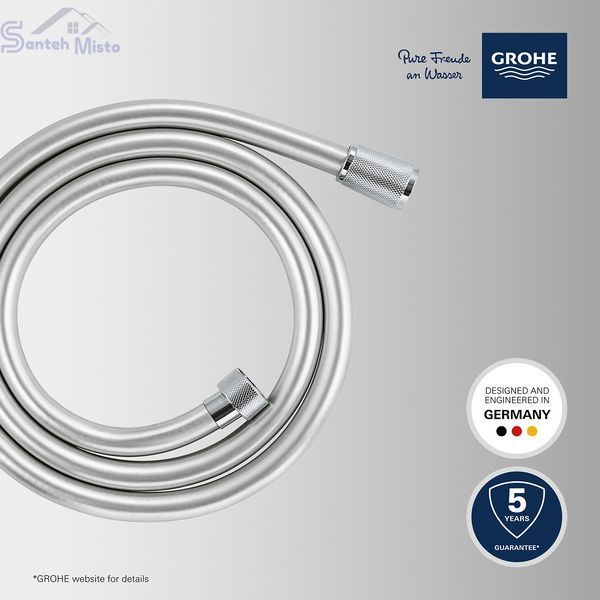 Шланг для душу Grohe VitalioFlex Silver TwistStop 1500 мм 27505001 CV033734 фото