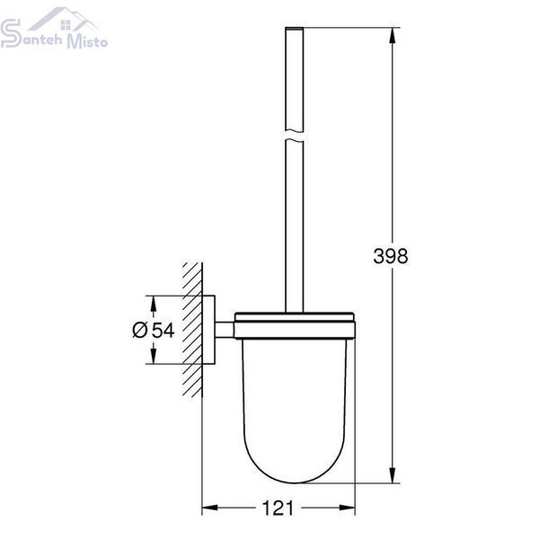 Ершик для унитаза настенный Grohe QuickFix Start 41185000 CV031770 фото