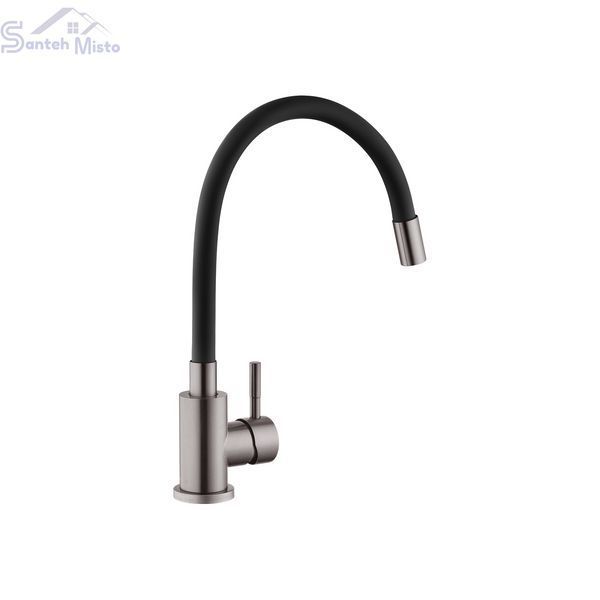 Змішувач для кухні Kroner KRP Edelstahl Klassisch - PVD035BLK CV032635 фото