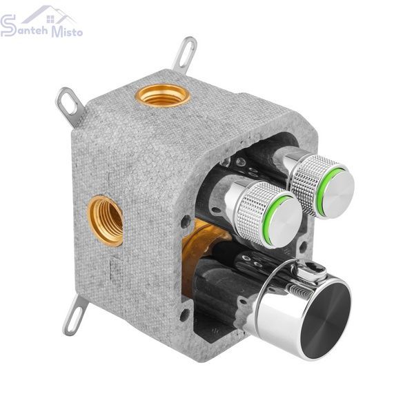 Душова система прихованого монтажу термостатична Kroner Element Thermo 211461-0101 CV036826 фото