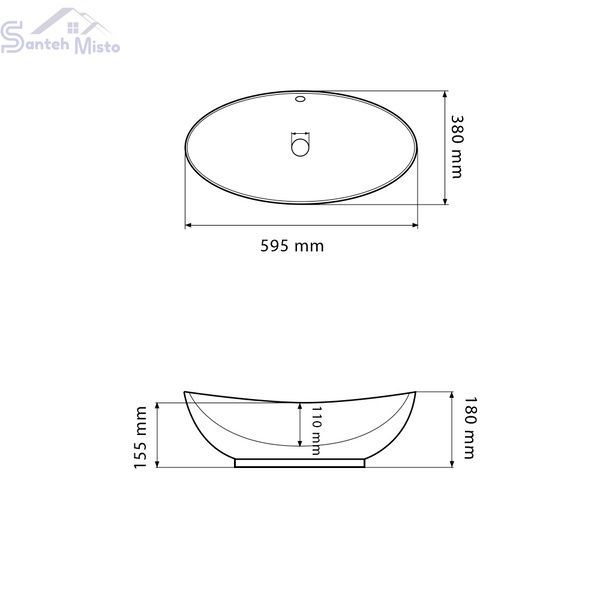 Умывальник (раковина) VBI ANKONA WHITE накладной VBI-012900 фото