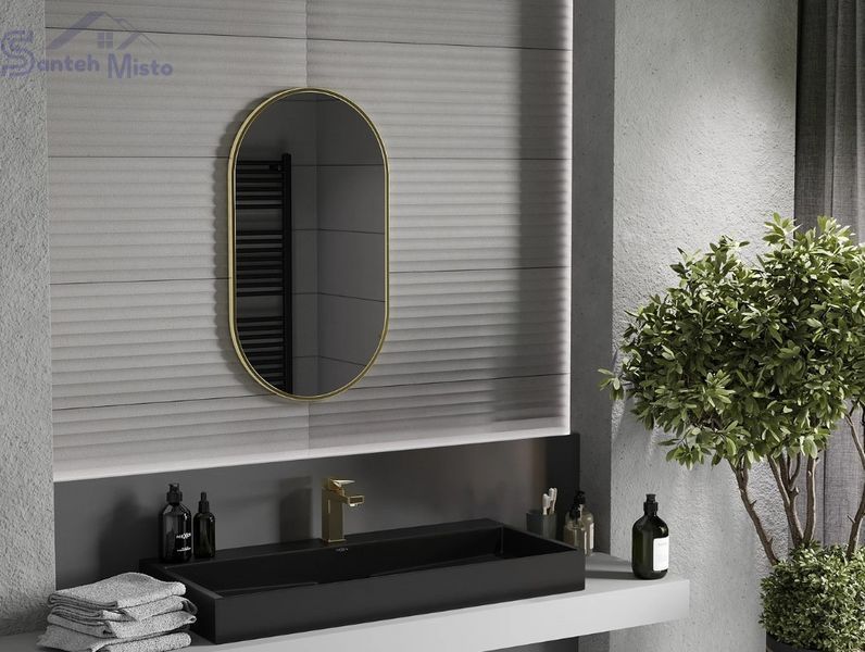 Зеркало MEXEN LOFT 80x45 GOLD овальное MEX-9851-080-045-000-50 фото
