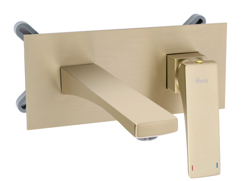 Змішувач для раковини (умивальника) REA JOE BRUSHED GOLD + BOX прихованого монтажу REA-B3620 фото