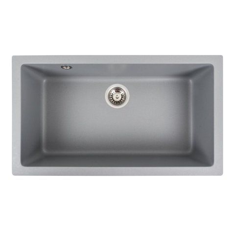 Гранітна мийка для кухні Platinum 7945 Paruana матова (сірий металік) 39807 фото