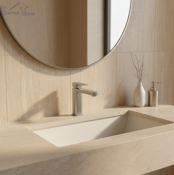 Змішувач для раковини (умивальника) REA ARLO NICKEL BRUSHED низький REA-B4589 фото