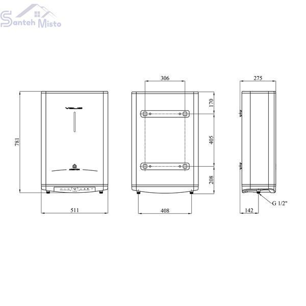 Водонагреватель Ariston Velis PRO 50 EU с мокрым ТЭНом 3626135 CV034572 фото