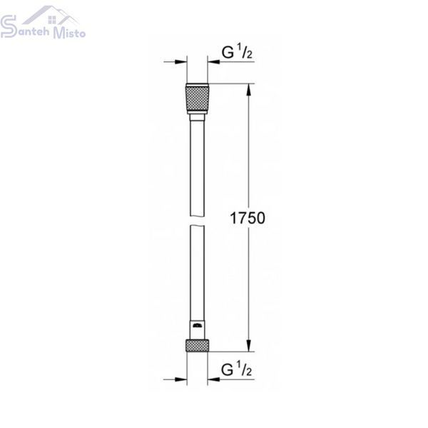 Шланг для душу Grohe VitalioFlex Silver TwistStop 1750 мм 27506001 CV033732 фото