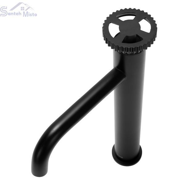 Змішувач для раковини (умивальника) REA VERTIGO BLACK чорний високий * REA-B3921 фото