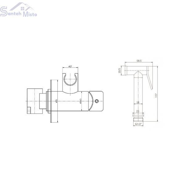 Набор гигиенического душа VBI MILANO NICKEL VBI-050105NI фото