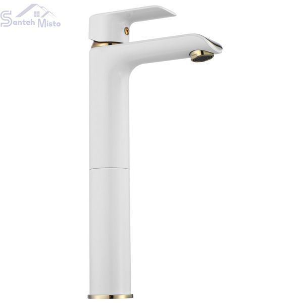 Смеситель для раковины (умывальника) REA BLOOM WHITE GOLD высокий * REA-B9931 фото