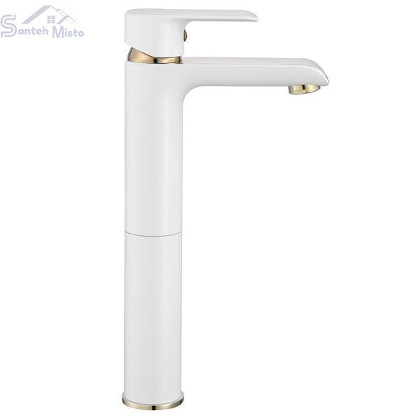 Смеситель для раковины (умывальника) REA BLOOM WHITE GOLD высокий * REA-B9931 фото