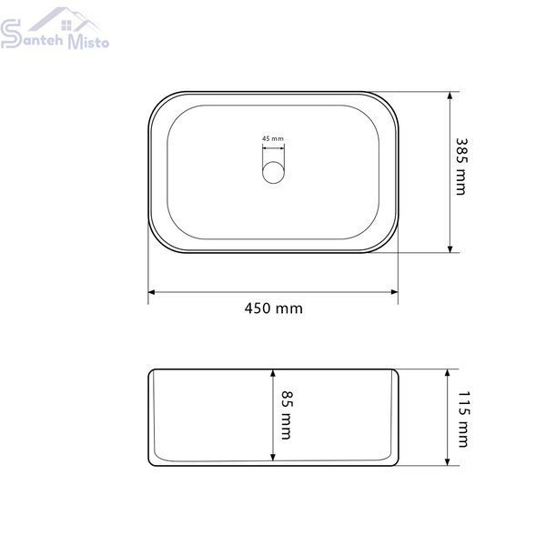 Умивальник (раковина) VBI LESINA WHITE накладний VBI-015300 фото