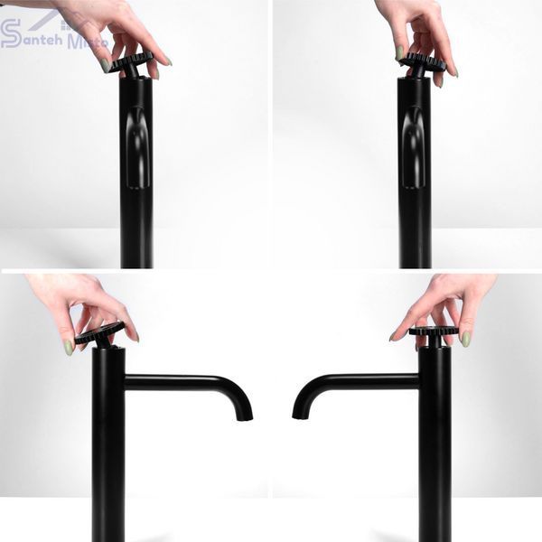 Змішувач для раковини (умивальника) REA VERTIGO BLACK чорний високий * REA-B3921 фото