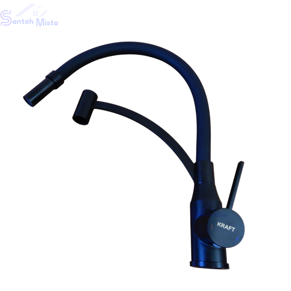 Комплект кухонної мийки KRAFT Handmade PVD чорна HS54*48 (3.0/1.0 мм) декор SM064 фото