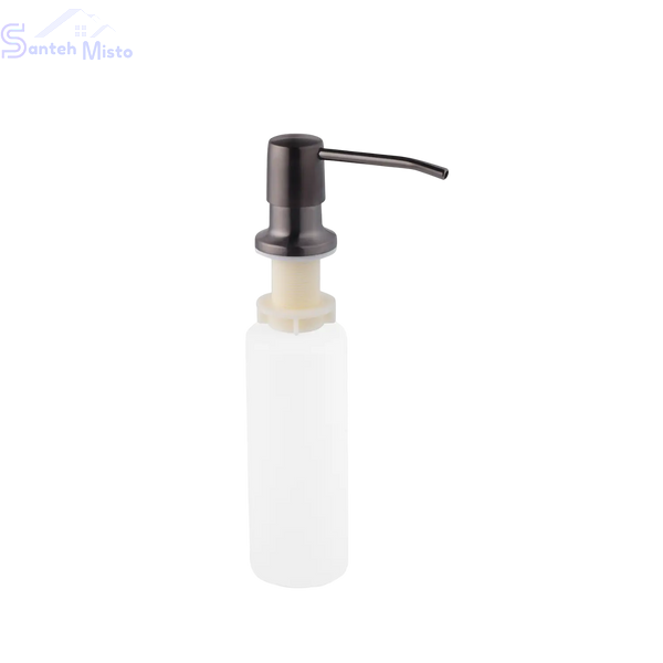 Комплект кухонної мийки Kroner KRP Schwarze 50х50HM PVD +Змішувач для кухні з гнучким виливом Kroner SM3080 фото