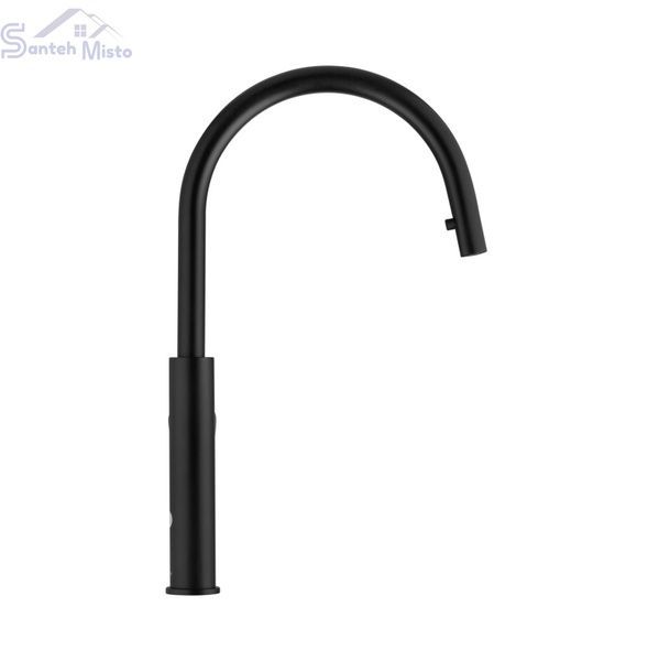 Смеситель латунный для кухни с выдвижным изливом Pllen&oacute; Lazio ST06 nero ST430006 фото