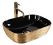 Умывальник (раковина) REA BELINDA BRUSHED GOLD BLACK накладной REA-U8780 фото 1