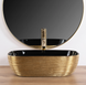 Умывальник (раковина) REA BELINDA BRUSHED GOLD BLACK накладной REA-U8780 фото 5