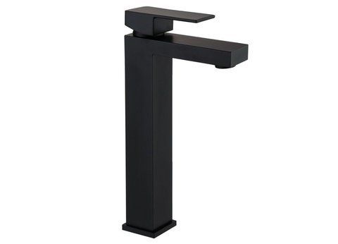Змішувач для раковини (умивальника) MEXEN CUBE BLACK чорний високий MEX-72910-70 фото