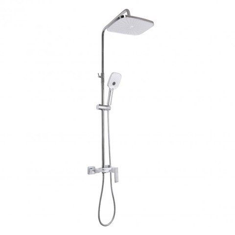 Душова система універсальна Qtap Gemini на три споживачі (з виливом) QTGEM111CRW45687 Chrome/White SD00051811 фото