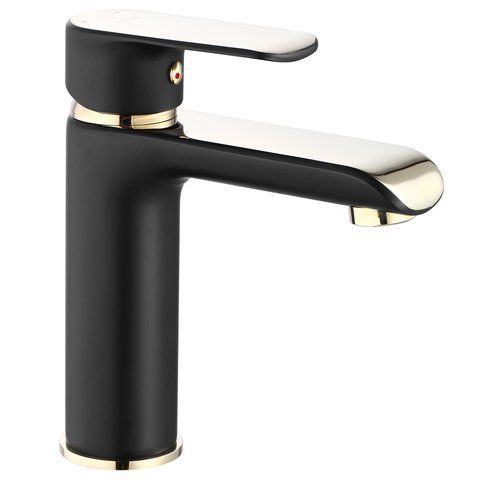 Змішувач для раковини (умивальника) REA BLOOM BLACK GOLD низький REA-B9933 фото