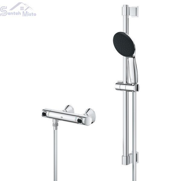 Набір змішувачів Grohe Quickfix термостат для душу з душовим гарнітуром Precision Flow THM та змішувач для раковини StartEdge S-Size UA202503TE CV030628 фото