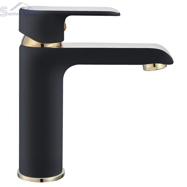 Смеситель для раковины (умывальника) REA BLOOM BLACK GOLD низкий REA-B9933 фото