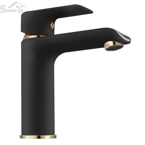 Смеситель для раковины (умывальника) REA BLOOM BLACK GOLD низкий REA-B9933 фото