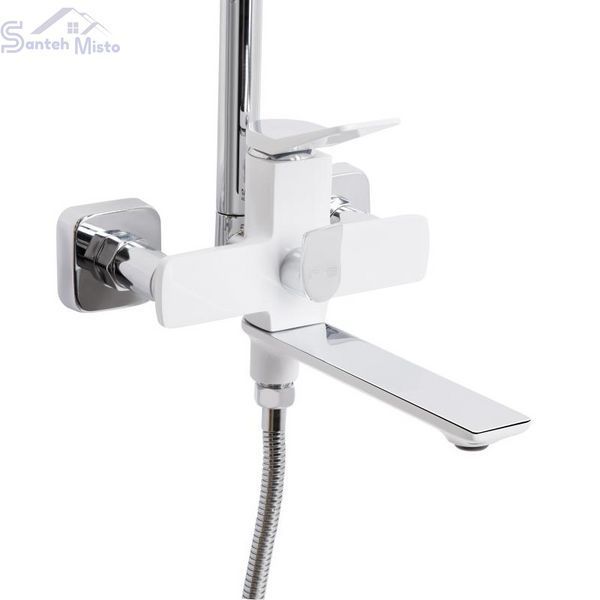 Душова система універсальна Qtap Presto на три споживачі (з виливом) QTPRE111CRW45580 Chrome/White SD00051704 фото