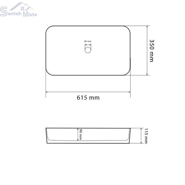 Умивальник (раковина) VBI TRIEST STAINS MATT накладний VBI-012705 фото
