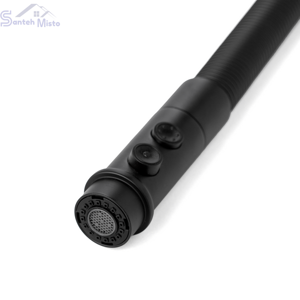 Комплект кухонной мойки Kraft HM 7546 NANO BLACK SM3577 фото