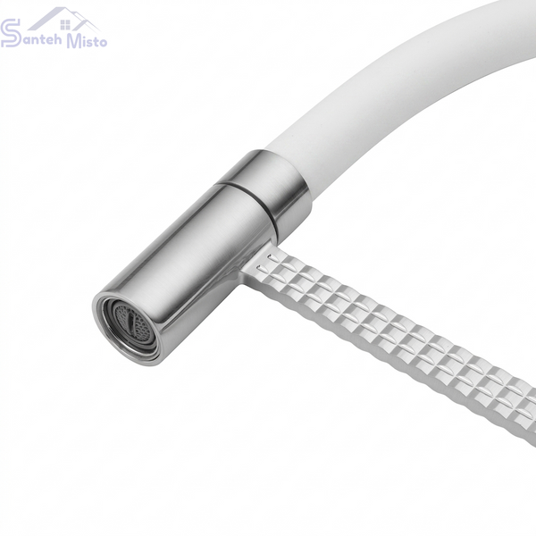 Смеситель для кухни с гибким изливом Pllen&oacute; Lazio ST4310WHI ST430010 фото