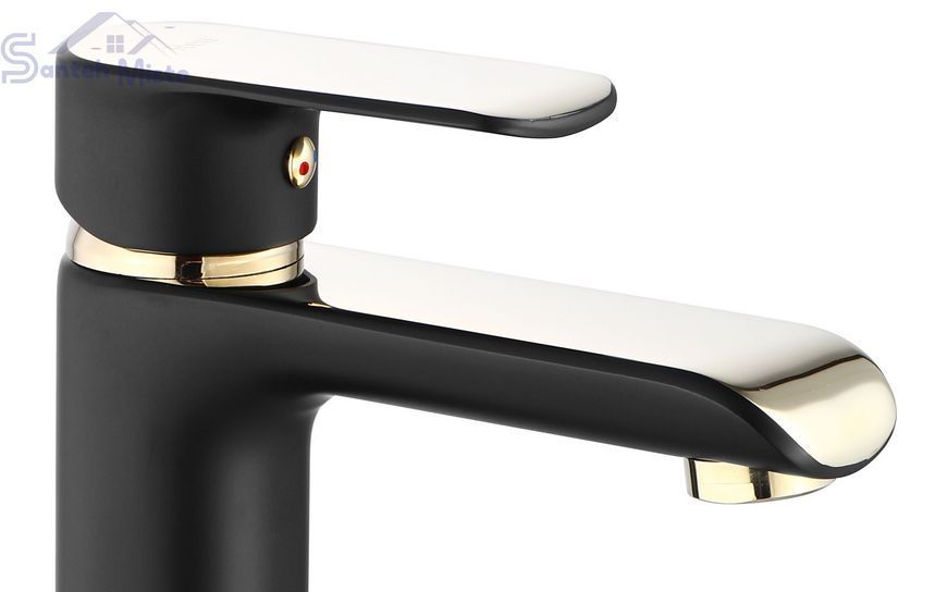 Смеситель для раковины (умывальника) REA BLOOM BLACK GOLD низкий REA-B9933 фото