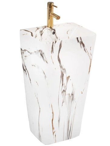 Умивальник (раковина) REA ARIS MARBLE мармур підлоговий REA-U6906 фото