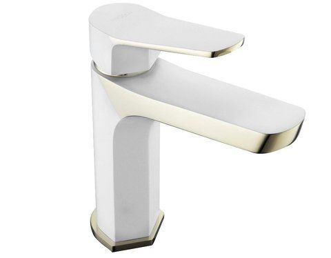 Змішувач для раковини (умивальника) MEXEN LERMA WHITE GOLD низький MEX-74300-25 фото