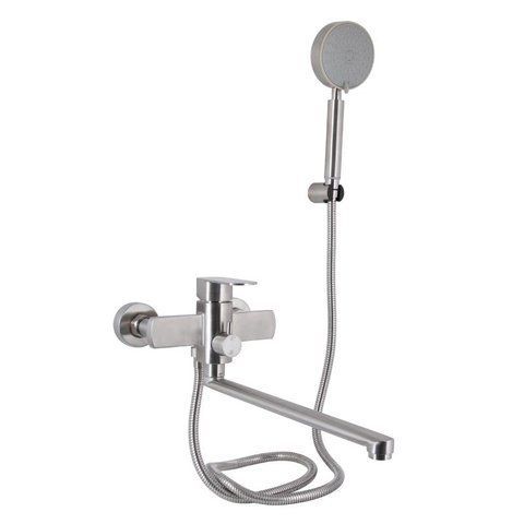 Змішувач для ванни Lidz Luna 005 (з душовим гарнітуром) (k35) LDLUN005NKS46093 Nickel SD00052217 фото