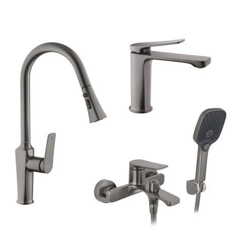 Набор змішувачів Kroner Makon-GRP060 + змішувач Makon-GRP030-T + змішувач Makon-GRP010 CVS30154 фото