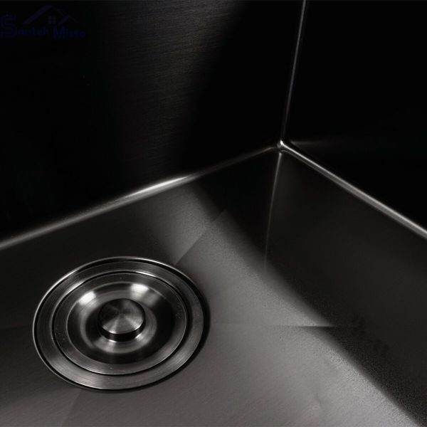 Кухонная мойка черная PVD 78*46 Platinum Handmade 42225 фото
