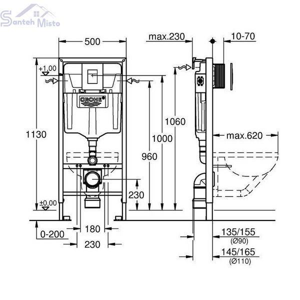 Инсталляция для унитаза Grohe Rapid SL 3 в 1 38772001 CV031755 фото