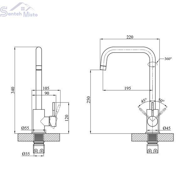 Смеситель для кухни Agua Acero - INOX037 CV023286 фото