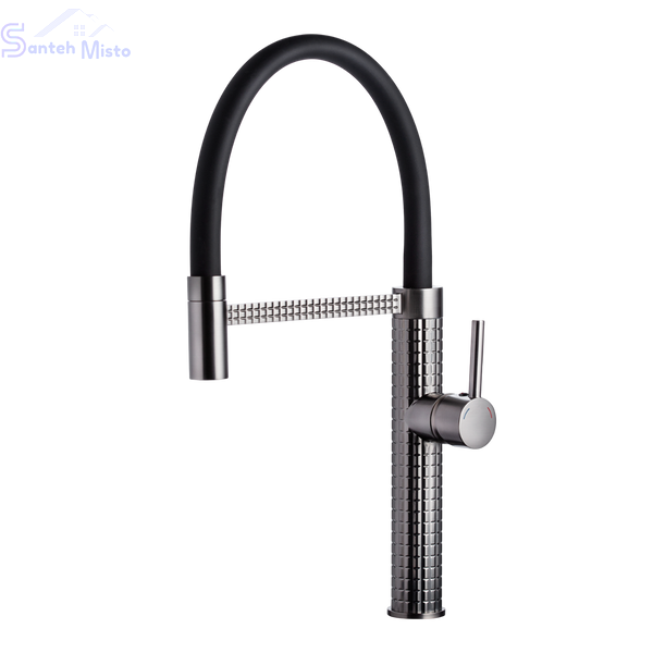 Комплект кухонной мойки Kraft HM 7546 NANO BLACK SM3870 фото