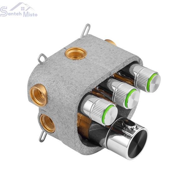 Душова система прихованого монтажу термостатична Kroner Element Thermo 211462-0101 CV036829 фото