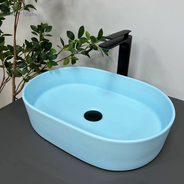 Умивальник (раковина) VBI VERONA 50 BLUE MATT накладний VBI-011321 фото