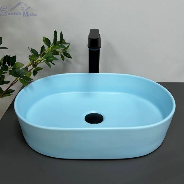 Умивальник (раковина) VBI VERONA 50 BLUE MATT накладний VBI-011321 фото
