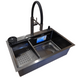 Комплект кухонной мойки Kraft HM 7546 NANO BLACK SM3870 фото 3