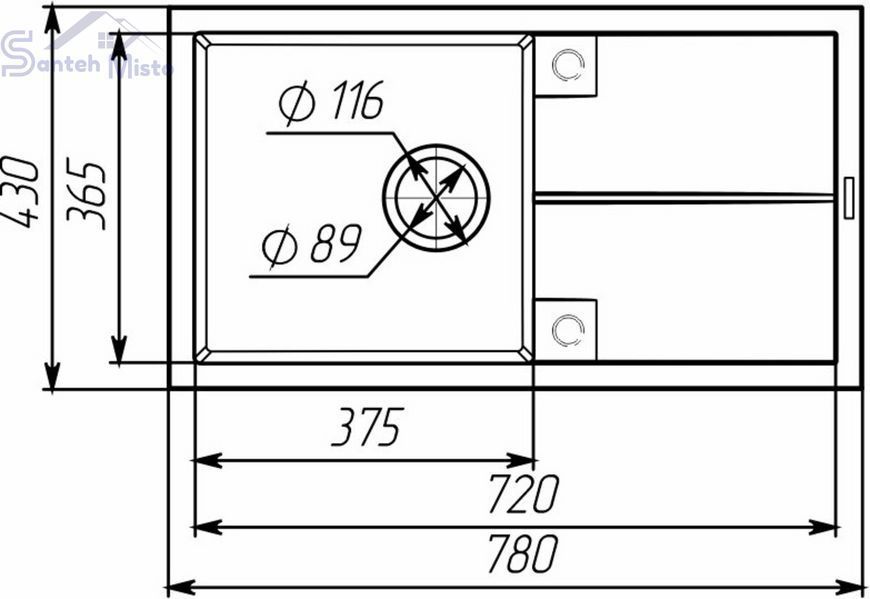Гранитная мойка для кухни VALESO SOLID 7843 матовая Антрацит 49210 фото